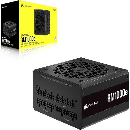 Fuente de Poder Corsair 1000 Watts, RM1000e, ATX 3.0, PCIe 5.0, Certificada 80 Plus Oro, Fully Modular