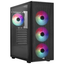 Gabinete Aerocool Designer G-BK-V2, ATX/Micro-ATX/Mini-ITX, Cristal Templado, 4 Ventiladores RGB, USB 3.0, sin Fuente