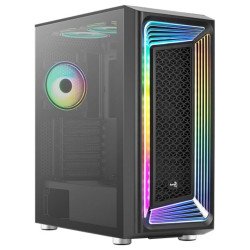 Gabinete Aerocool Interstellar G-BK-V1, ATX/Micro-ATX/Mini-ITX, Cristal Templado, 5 Ventiladores RGB, USB 3.0, sin Fuente