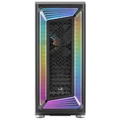 Gabinete Aerocool Interstellar G-BK-V1, ATX/Micro-ATX/Mini-ITX, Cristal Templado, 5 Ventiladores RGB, USB 3.0, sin Fuente