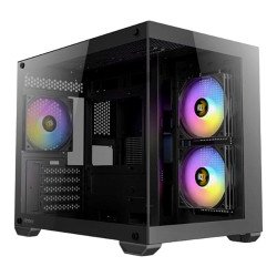 Gabinete Antec CX600M ARGB Black, Micro-ATX/Mini-ITX, Cristal Templado, 3 Ventiladores RGB, USB 3.2, sin Fuente