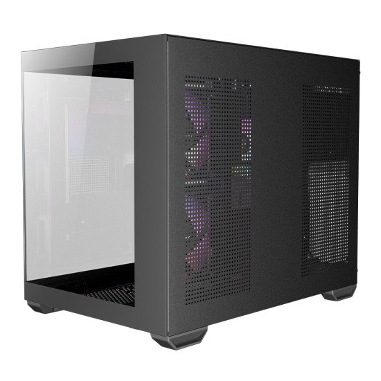Gabinete Antec CX600M ARGB Black, Micro-ATX/Mini-ITX, Cristal Templado, 3 Ventiladores RGB, USB 3.2, sin Fuente