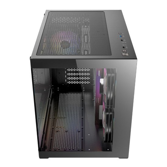 Gabinete Antec CX600M ARGB Black, Micro-ATX/Mini-ITX, Cristal Templado, 3 Ventiladores RGB, USB 3.2, sin Fuente