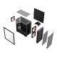 Gabinete Balam Rush Carbono Aircool 4000A Negro, Micro-ATX/Mini-ITX, Cristal Templado, USB Type-C, 3 Ventiladores ARGB, sin Fuente