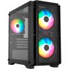 Gabinete Balam Rush Carbono Crystal 4000C Negro, Micro-ATX/Mini-ITX, Cristal Templado, USB Type-C, 3 Ventiladores ARGB, sin Fuente