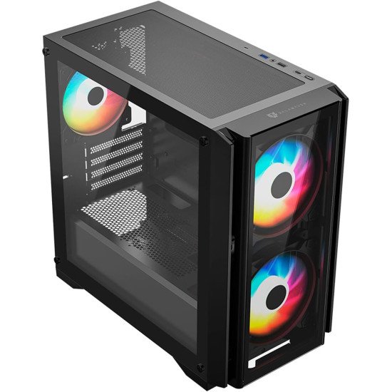 Gabinete Balam Rush Carbono Crystal 4000C Negro, Micro-ATX/Mini-ITX, Cristal Templado, USB Type-C, 3 Ventiladores ARGB, sin Fuente Gabinete Balam Rush Carbono Crystal 4000C Negro, Micro-ATX/Mini-ITX, Cristal Templado, USB Type-C, 3 Ventiladores ARGB, sin Fuente