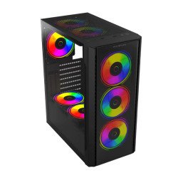 Gabinete Balam Rush Dragonfly II Crystal GM745, ATX/Micro-ATX/Mini-ITX, Cristal Templado, USB 3.0, 4 Ventiladores RGB, sin Fuente