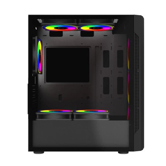Gabinete Balam Rush Dragonfly II Crystal GM745, ATX/Micro-ATX/Mini-ITX, Cristal Templado, USB 3.0, 4 Ventiladores RGB, sin Fuente