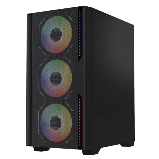 Gabinete Balam Rush Nitrox Edge Pro Aircool 4900C, Micro-ATX/Mini-ITX, Cristal Templado, USB 3.0, 4 Ventiladores RGB, sin Fuente