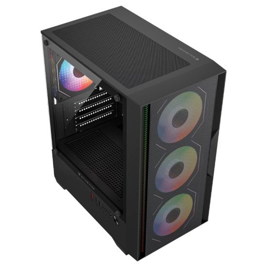 Gabinete Balam Rush Nitrox Edge Pro Aircool 4900C, Micro-ATX/Mini-ITX, Cristal Templado, USB 3.0, 4 Ventiladores RGB, sin Fuente