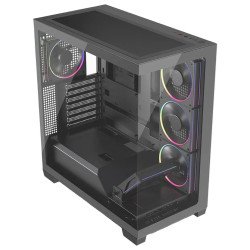 Gabinete Balam Rush Tank Polar 7900 Negro, ATX/Micro-ATX/Mini-ITX, Cristal Templado, USB 3.1, 5 Ventiladores RGB, sin Fuente