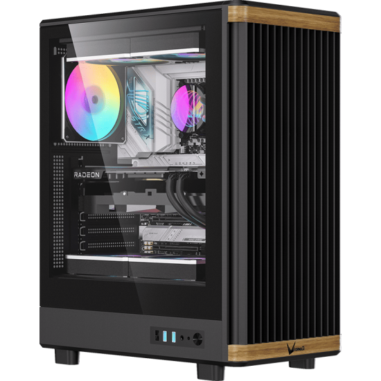 Gabinete Formula V Line Timberline T1 Black Wood, ATX/Micro-ATX/Mini-ITX, Cristal Templado, 4 Ventiladores RGB, USB Type-C, sin Fuente Gabinete Formula V Line Timberline T1 Black Wood, ATX/Micro-ATX/Mini-ITX, Cristal Templado, 4 Ventiladores RGB, USB Type-C, sin Fuente