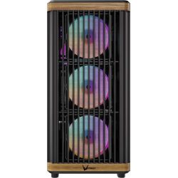 Gabinete Formula V Line Timberline T1 Black Wood, ATX/Micro-ATX/Mini-ITX, Cristal Templado, 4 Ventiladores RGB, USB Type-C, sin Fuente