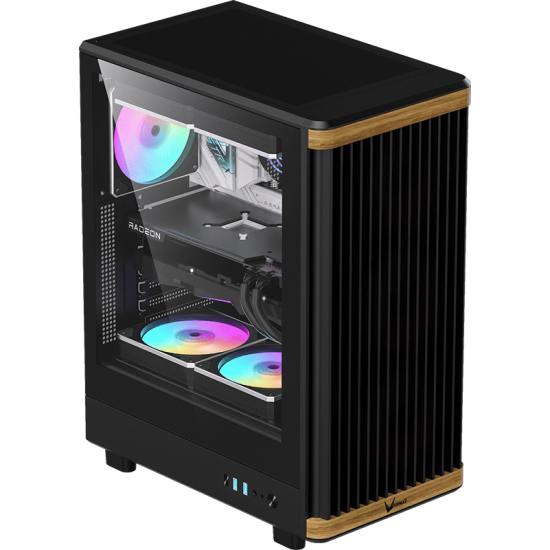 Gabinete Formula V Line Timberline T1 Black Wood, ATX/Micro-ATX/Mini-ITX, Cristal Templado, 4 Ventiladores RGB, USB Type-C, sin Fuente Gabinete Formula V Line Timberline T1 Black Wood, ATX/Micro-ATX/Mini-ITX, Cristal Templado, 4 Ventiladores RGB, USB Type-C, sin Fuente
