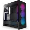 Gabinete NZXT H5 Flow RGB 2024 Negro, ATX/Micro-ATX/Mini-ITX, Cristal Templado, USB 3.2, sin Fuente