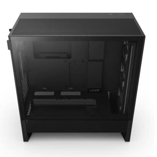 Gabinete NZXT H5 Flow RGB 2024 Negro, ATX/Micro-ATX/Mini-ITX, Cristal Templado, USB 3.2, sin Fuente
