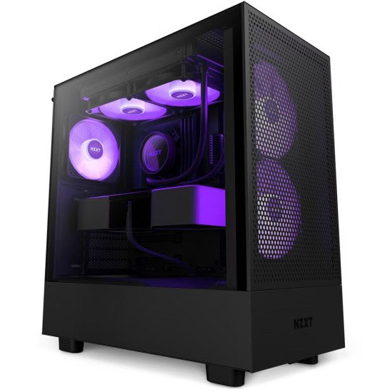Gabinete NZXT H5 Flow RGB Negro, ATX/Micro-ATX/Mini-ITX, Cristal Templado, USB 3.2, sin Fuente Gabinete NZXT H5 Flow RGB Negro, ATX/Micro-ATX/Mini-ITX, Cristal Templado, USB 3.2, sin Fuente