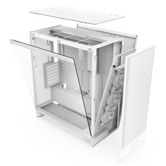 Gabinete NZXT H7 Flow 2024 RGB Blanco, E-ATX/ATX/Micro-ATX/Mini-ITX, Cristal Templado, 3 Ventiladores, USB 3.2, sin Fuente Gabinete NZXT H7 Flow 2024 RGB Blanco, E-ATX/ATX/Micro-ATX/Mini-ITX, Cristal Templado, 3 Ventiladores, USB 3.2, sin Fuente