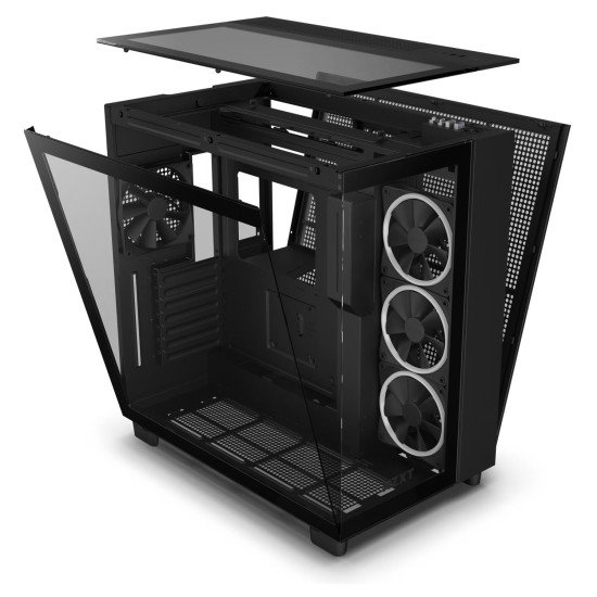Gabinete NZXT H9 Elite Black, ATX/Micro-ATX/Mini-ITX, Cristal Templado, Ventiladores RGB, USB 3.2, sin Fuente Gabinete NZXT H9 Elite Black, ATX/Micro-ATX/Mini-ITX, Cristal Templado, Ventiladores RGB, USB 3.2, sin Fuente