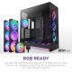 Gabinete NZXT H9 Flow 2 RGB Black, E-ATX/ATX/Micro-ATX/Mini-ITX, Cristal Templado, Ventiladores RGB, USB Type-C, sin Fuente