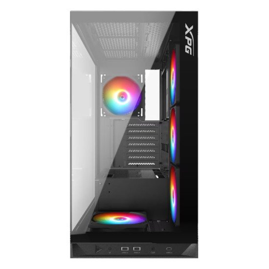 Gabinete XPG Invader X ARGB, ATX/Micro-ATX/Mini-ITX, 5 Ventiladores ARGB, Cristal Templado, USB Type-C, sin Fuente