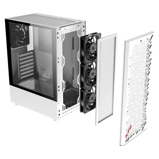 Gabinete XPG Valor Air Blanco, ATX/Micro-ATX/Mini-ITX, Cristal Templado, 4 Ventiladores, USB 3.0, sin Fuente