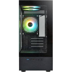 Gabinete Xzeal XZY1 Negro, Micro-ATX/Mini-ITX, Cristal Templado, 3 Ventiladores RGB, USB 3.0, sin Fuente