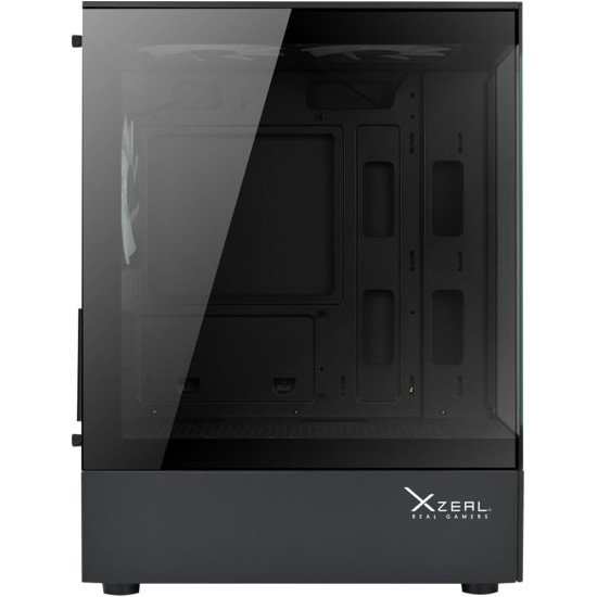 Gabinete Xzeal XZY1 Negro, Micro-ATX/Mini-ITX, Cristal Templado, 3 Ventiladores RGB, USB 3.0, sin Fuente