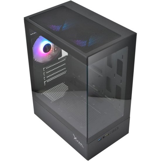 Gabinete Xzeal XZY1 Negro, Micro-ATX/Mini-ITX, Cristal Templado, 3 Ventiladores RGB, USB 3.0, sin Fuente