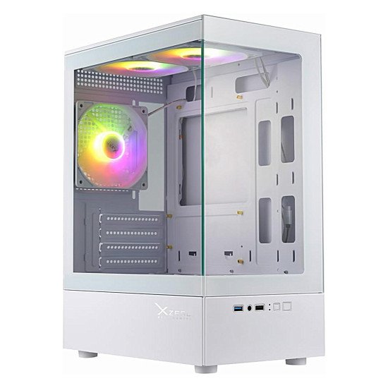 Gabinete Xzeal XZY1 Blanco, Micro-ATX/Mini-ITX, Cristal Templado, 3 Ventiladores RGB, USB 3.0, sin Fuente Gabinete Xzeal XZY1 Blanco, Micro-ATX/Mini-ITX, Cristal Templado, 3 Ventiladores RGB, USB 3.0, sin Fuente