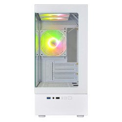 Gabinete Xzeal XZY1 Blanco, Micro-ATX/Mini-ITX, Cristal Templado, 3 Ventiladores RGB, USB 3.0, sin Fuente