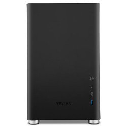 Gabinete Yeyian Hussar Negro, Micro-ATX/Mini-ITX, Cristal Templado, 1 Ventilador, USB Type-C, sin Fuente