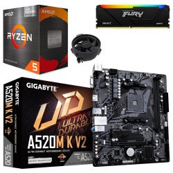 Kit Actualización AMD Ryzen 5 5600GT + Tarjeta Madre A520M + Ram 32Gb DDR4