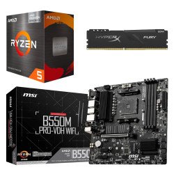 Kit Actualización AMD Ryzen 5 5600GT + Tarjeta Madre B550M Wi-Fi + Bluetooth + Ram 16Gb DDR4