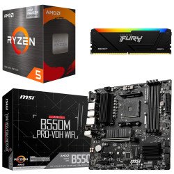 Kit Actualización AMD Ryzen 5 5600GT + Tarjeta Madre B550M Wi-Fi Bluetooth + Ram 16Gb DDR4