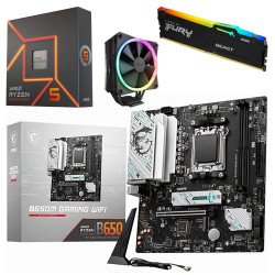 Kit Actualización AMD Ryzen 5 7600X + Disipador + Tarjeta Madre B650M Wi-Fi + Bluetooth + Ram 32Gb DDR5