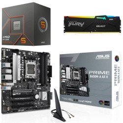 Kit Actualización AMD Ryzen 5 8500G + Gráficos Radeon 740M+ Tarjeta B650M Wi-Fi Bluetooth + Ram 32Gb DDR5