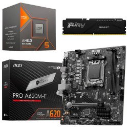 Kit Actualización AMD Ryzen 5 8600G + Gráficos Radeon 760M+ Tarjeta A620M + Ram 16Gb DDR5