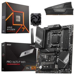 Kit Actualización AMD Ryzen 7 7700X + Disipador Hyper 212 + Tarjeta X670-P WIFI + Ram 32Gb DDR5