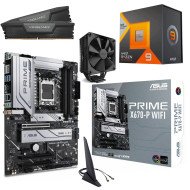 Kit Actualización AMD Ryzen 9 7900X3D + Disipador + Tarjeta X670-P WIFI + Ram Dual 32Gb DDR5