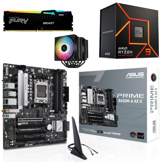 Kit Actualización AMD Ryzen 9 7950X + Disipador + Tarjeta Madre B650M Wi-Fi Bluetooth + Ram 32Gb DDR5 Kit Actualización AMD Ryzen 9 7950X + Disipador + Tarjeta Madre B650M Wi-Fi Bluetooth + Ram 32Gb DDR5