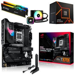 Kit Actualización AMD Ryzen 9 7950X + E. Liquido + ROG Strix B850-E Gaming WIFI + Ram Dual 64Gb DDR5