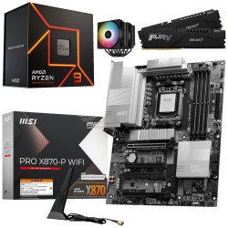 Kit Actualización AMD Ryzen 9 7950X + Disipador + Tarjeta Madre X870-P WIFI + Ram Dual 32Gb DDR5