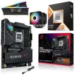 Kit Actualización AMD Ryzen 9 9950X3D V-Cache+ Disipador + ROG Strix B850-F Gaming WIFI + Ram Dual 32Gb DDR5