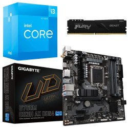 Kit Actualización Intel Core i3 12100 + Tarjeta Madre B760M Wi-Fi Bluetooth + Ram 32Gb DDR4
