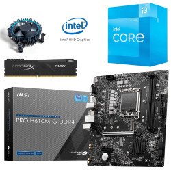 Kit Actualización Intel Core i3 12100 + Tarjeta Madre H610M + Ram 16Gb DDR4