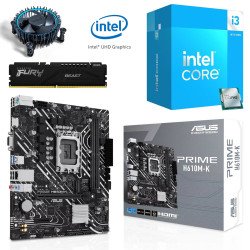 Kit Actualización Intel Core i3 14100 + Tarjeta Madre H610M D5 + Ram 16Gb DDR5