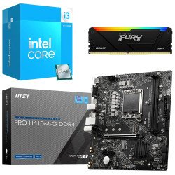 Kit Actualización Intel Core i3 14100 + Tarjeta Madre H610M D4 + Ram 16Gb DDR4