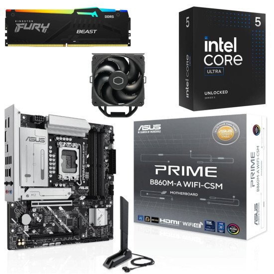 Kit Actualización Intel Core Ultra 5 245K + Disipador + Tarjeta Madre B860M WIFI + Ram 32Gb DDR5 Kit Actualización Intel Core Ultra 5 245K + Disipador + Tarjeta Madre B860M WIFI + Ram 32Gb DDR5