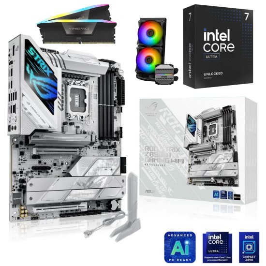 Kit Actualización Intel Core Ultra 7 265K + E. Líquido + ROG Strix Z890-A Gaming WIFI + Ram 32Gb DDR5 Kit Actualización Intel Core Ultra 7 265K + E. Líquido + ROG Strix Z890-A Gaming WIFI + Ram 32Gb DDR5